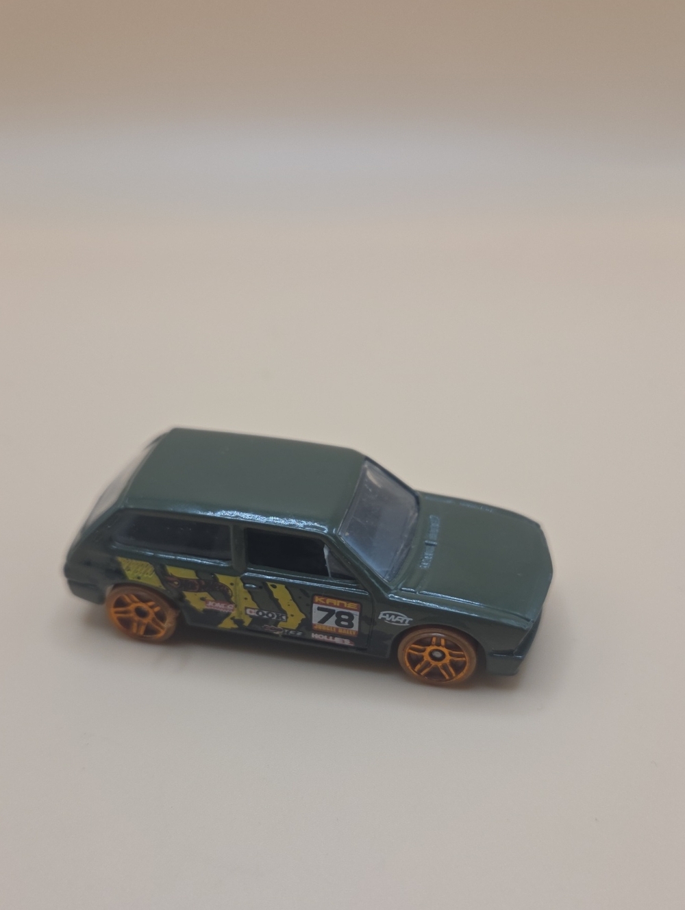 Hot Wheels VW Brasilia Olive Green #78 Rally Diecast Car 1/64